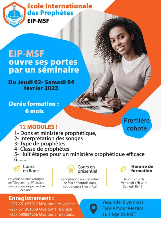 Poster — The International School of Prophets (EIP-MSF) opens