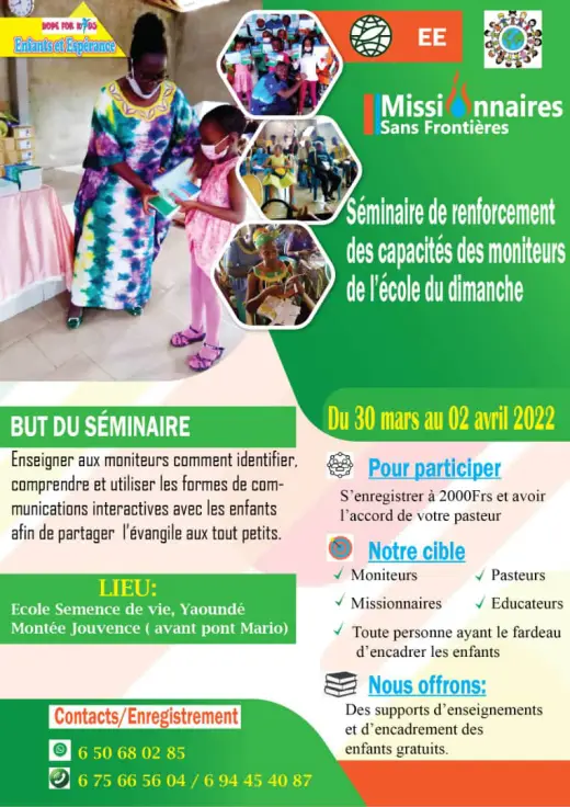 Poster — Sunday-school teachers capacity-building seminar