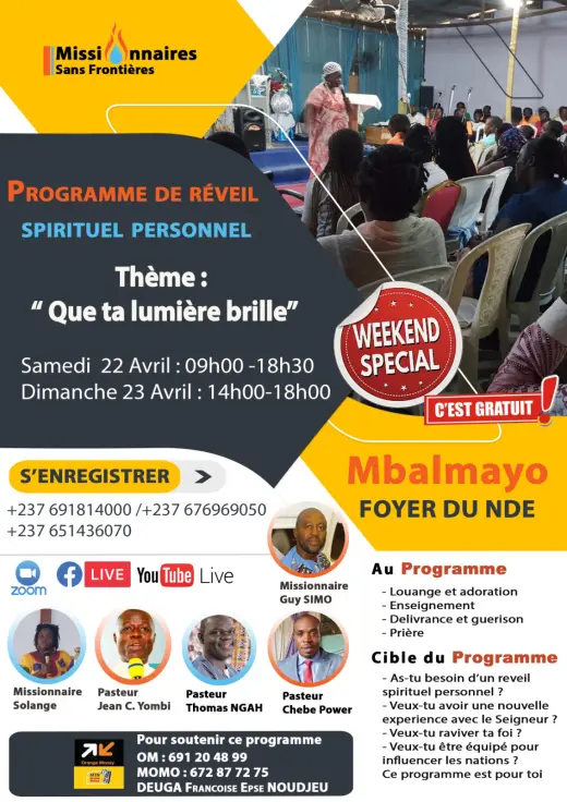 Bango — Programme de réveil spirituel : Que ta lumière brille