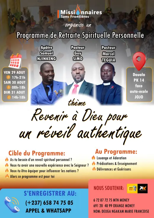 Affiche — Revenir à Dieu pour un réveil authentique