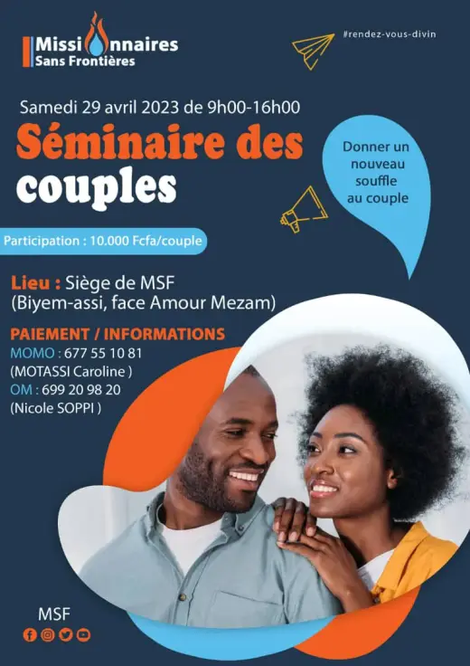 Bango — Séminaire des couples : Donner un nouveau souffle au couple